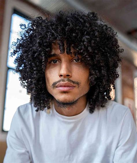 black mens long curly hairstyles